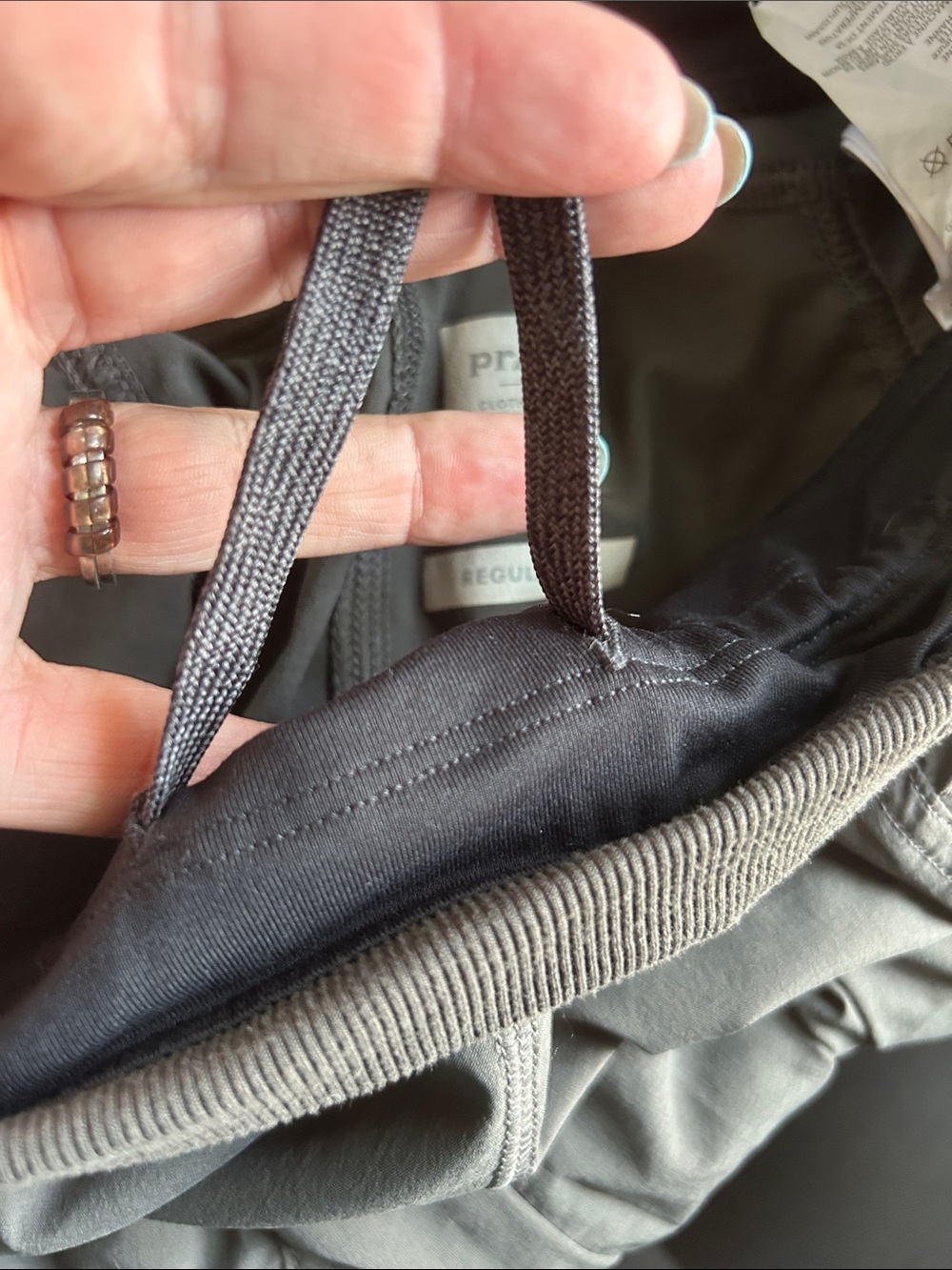 Prana Small Nylon Athleisure Hiking Pants Pull On Comfort Drawstring Olive Green - Picture 8 of 11